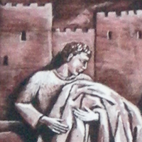 Detail of Saul, Stoning of Stephen, Pauline Door