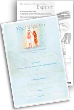 Certificate 92/BAPT5 Baptism Pack 25