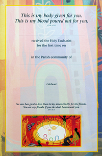 First Holy Communion - Certificate No.4 - pack of 25