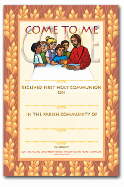 First Holy Communion - Certificate No. 9 - pack of 25