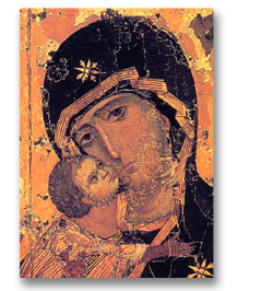 Card Icon 90/2-03 Mother of God of Tenderness detail Med  Pack 10