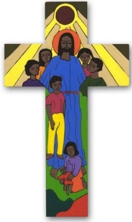 Cross 84/33 Christ Among Children 25cm