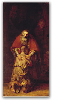 Poster Rembrandt Prodigal Son D A4 73085