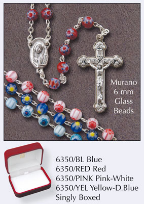 Rosary 6350/PINK Murano Glass