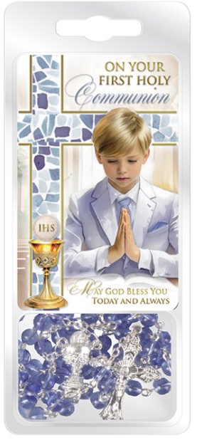 Communion Rosary C6081 Blue Acrylic Blue