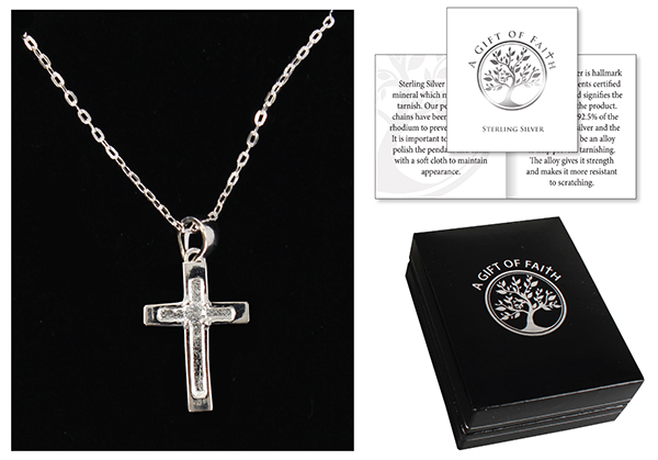 Necklet 69190 Cross with stone Small