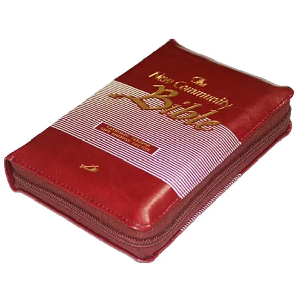 Bible New Community Red Zipped/ Pocket Revised