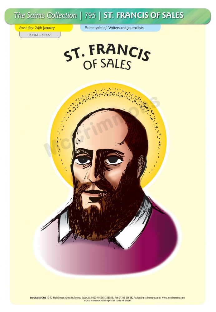 Poster STP795A3L St Francis of Sales A3 Lamin