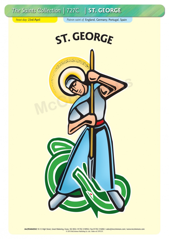 Poster STP727CA3L St George A3 laminated
