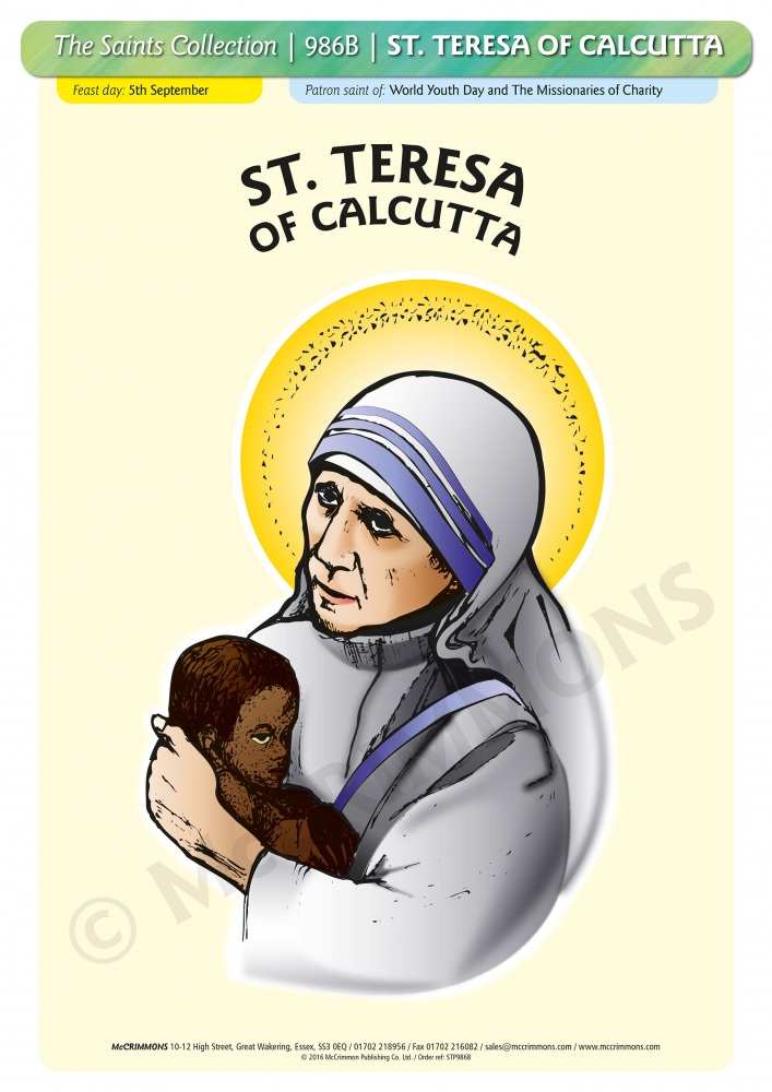 Poster STP986BA3L St Teresa  of Calcutta A3 lam