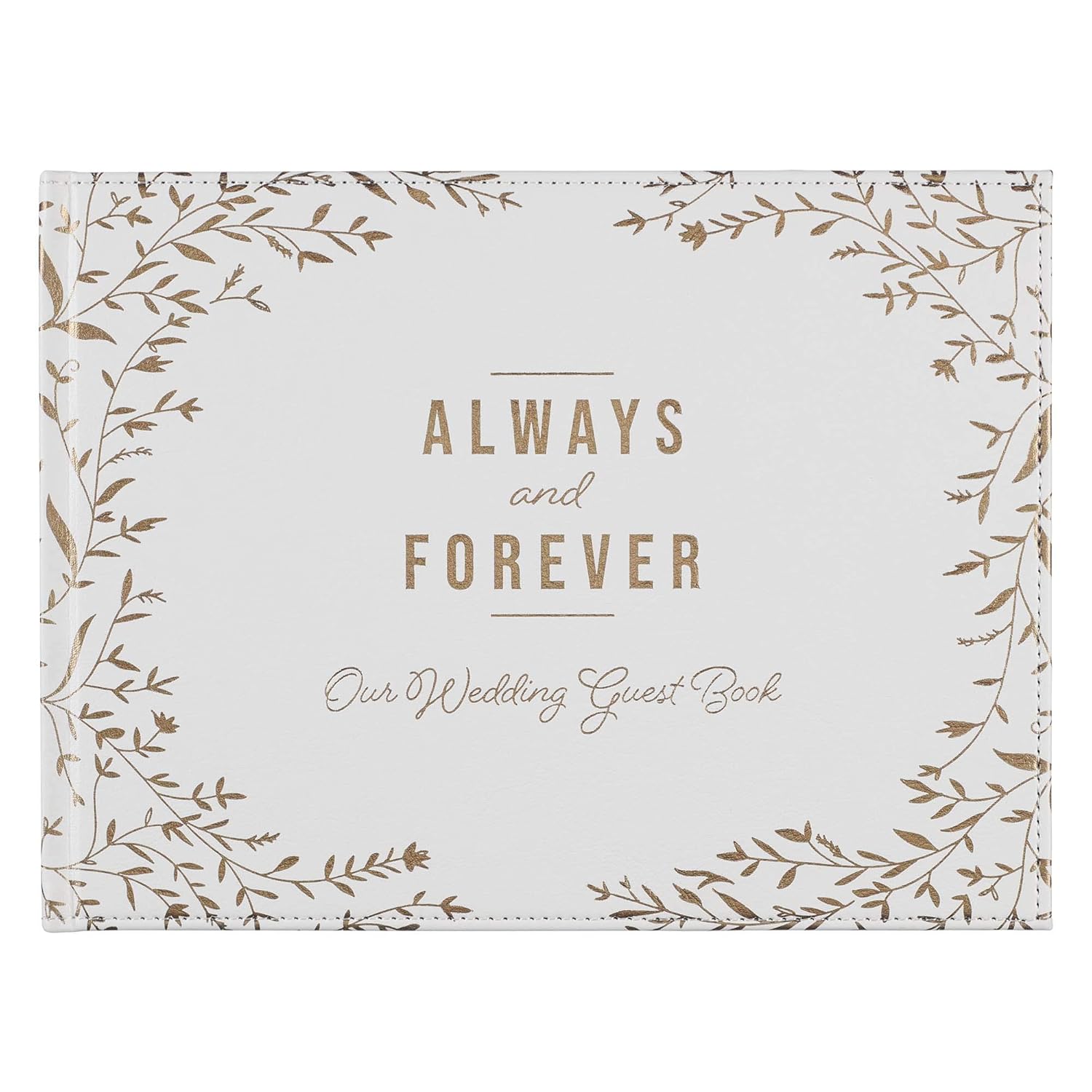 Guest Book White/Gold Always & Forever GST40 