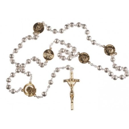 Rosary 483/46 Basilicas of Rome with Rose Petal Beads