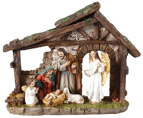 Nativity 89673 Resin Holy Family & Angel 5