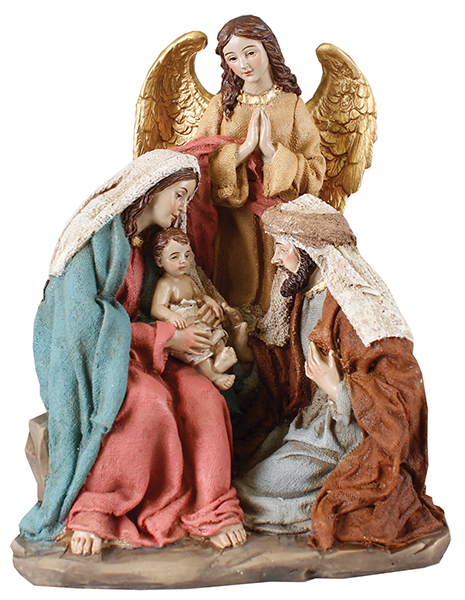 Nativity 89730 Resin Holy Family & Angel 8
