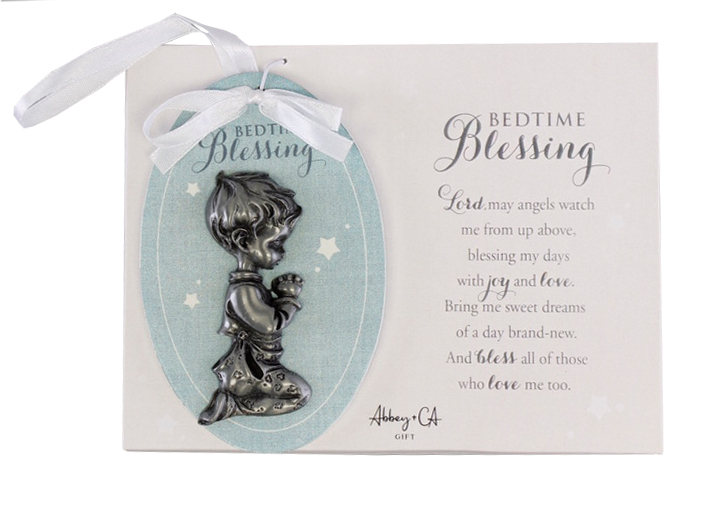 Plaque 34300 Praying Boy Bedtime Blessing