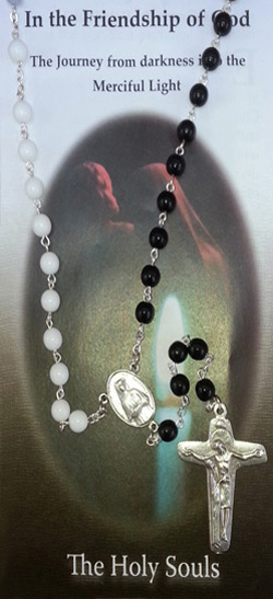 Holy Souls Rosary Beads RB20 with In the Friendship of God Leaflet