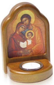 Plaque FLU1/SF Icon Holy Family with Candle