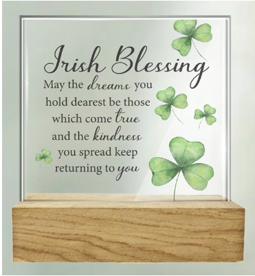 Plaque 32428 Irish Blessing Glass