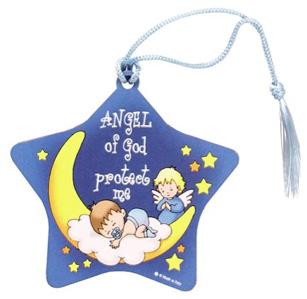 Plaque 34213 Angel Boy Wood