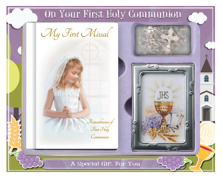 Communion Set C5184 Girl with Photo Frame