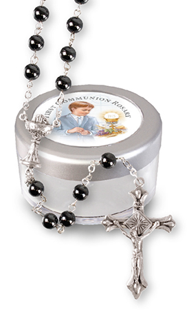 Rosary C6133 Communion Imit. Hematite