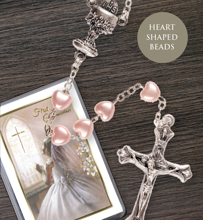 Rosary C6055/Pk Communion Pink