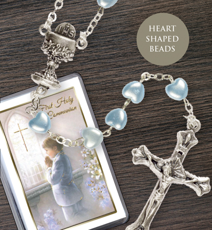 Rosary C6055/BL Blue Heart