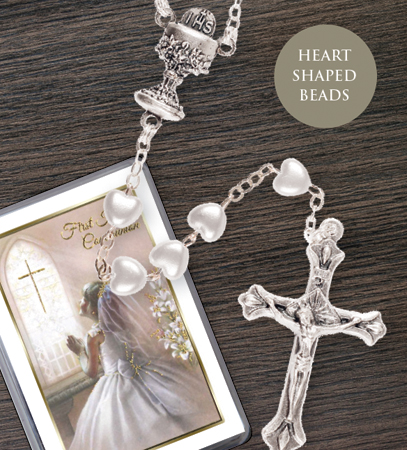 Rosary C6055/White Communion