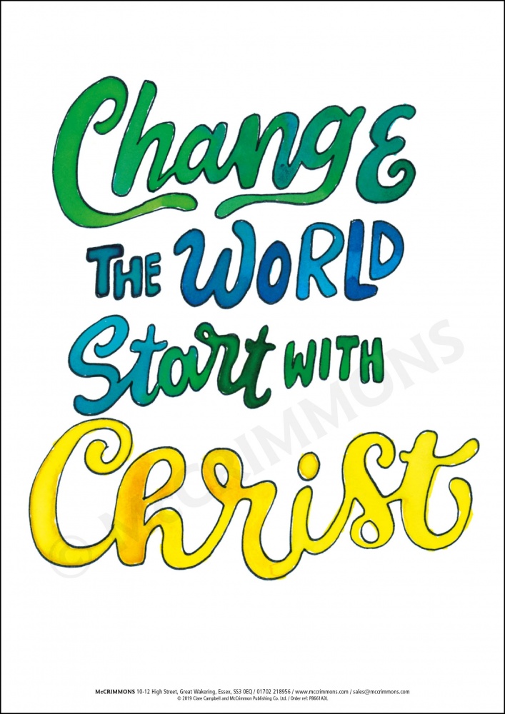 Poster PB661A3L Change The World Start with Christ