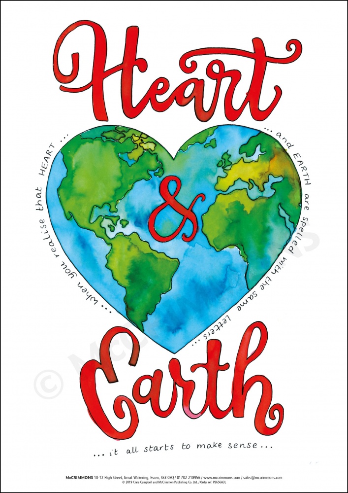 Poster PB656A3L Heart Earth
