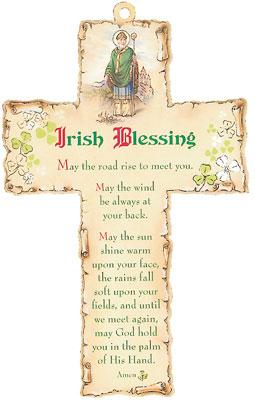Cross 12507 Wood Cross Irish Blessing 6''