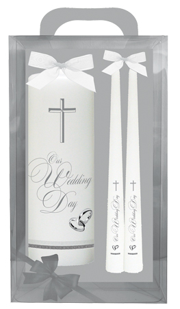 Candle Wedding Gift Boxed/White (86616)