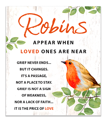 Plaque 38271 Message Robin Appear