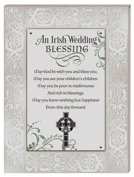 Plaque AG31229 Irish Wedding Blessing Wooden