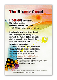 Petite Card, laminated, with the Nicene Creed