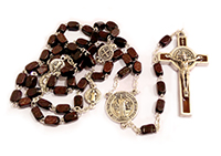 Rosary St Benedict Brown Wood 6227/BR