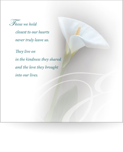 Card 90133 Sympathy Those we Hold Pack of 5