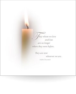 Card 90129 Sympathy They Whom We Love Pack of 5 Candle