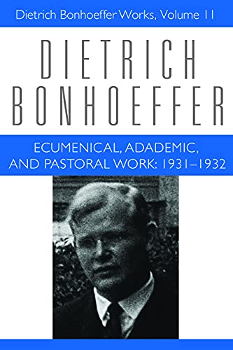 Ecumenical, Academic, and Pastoral Work: 1931-1932