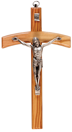 Crucifix 10658 Olive Wood/Silver Corpus