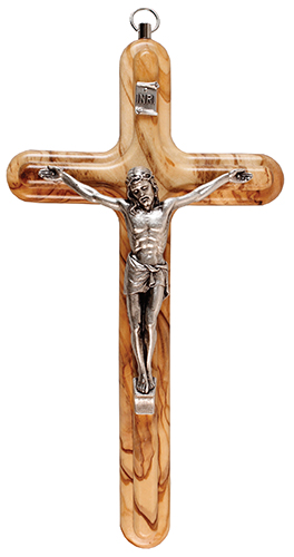 Crucifix 10666 Olive Wood Embossed