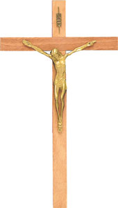 Crucifix 1055 Wood/Brass
