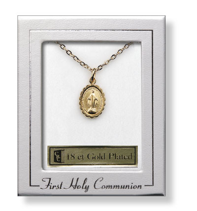 Necklet C6865 Miraculous Medal Gold Plated