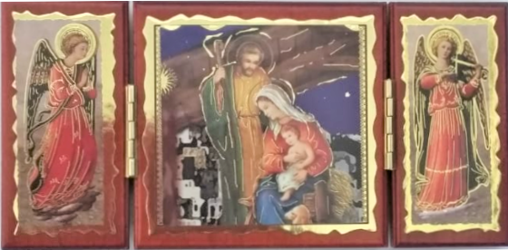 Plaque TP2/N10 Holy Family Scene