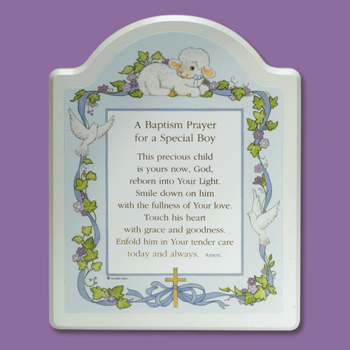 Plaque 91483C Baptism Blue