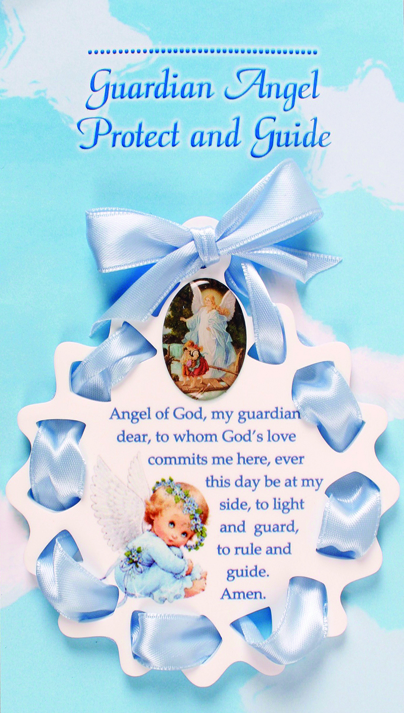 Plaque 34205 Large Blue Baby Blessing Plexiglass
