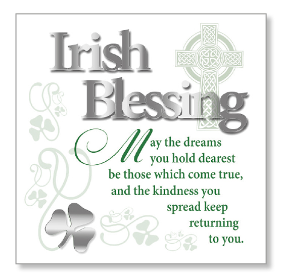 Plaque 33840 Irish Blessing Block Art Wood