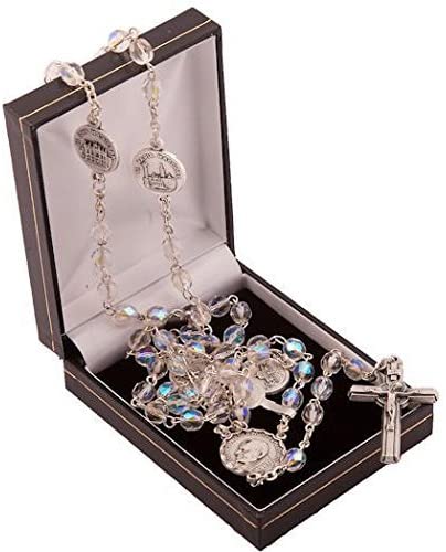Rosary 408/6 Glass Crystal and Basilica Paters