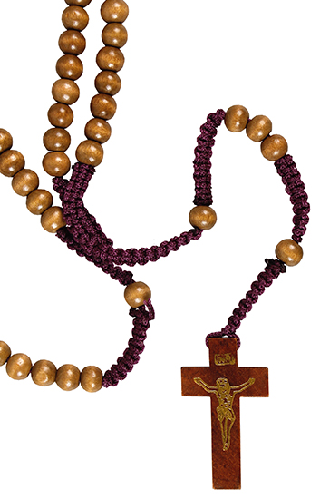 Rosary 6023 Wooden Brown Bead