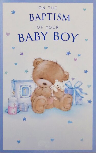 Card R1102 Baptism Baby Boy